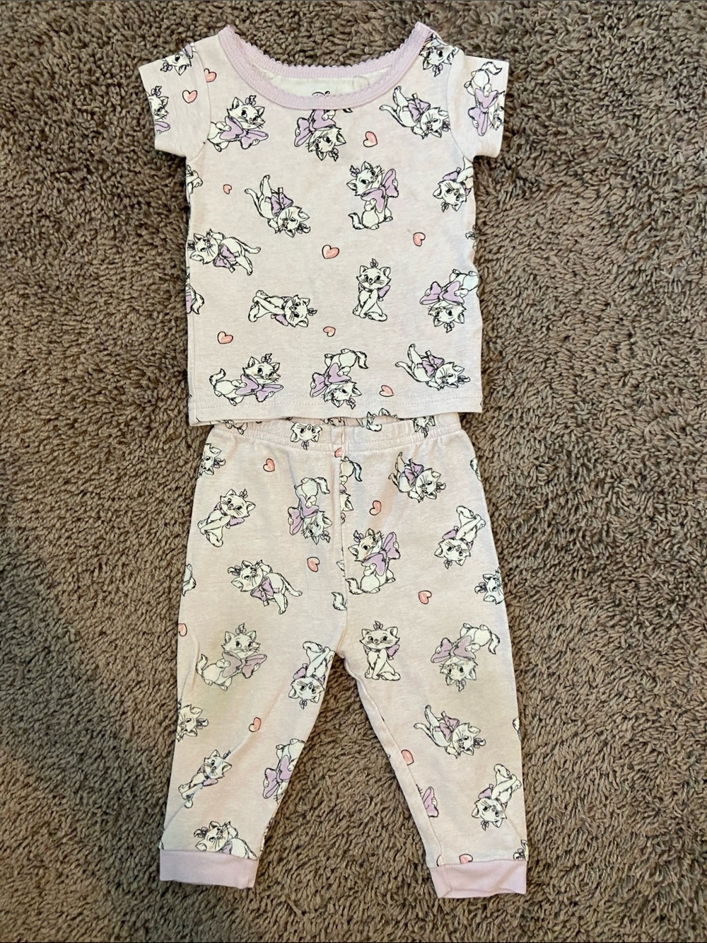 Disney Baby 12M Aristocats Marie Pajamas